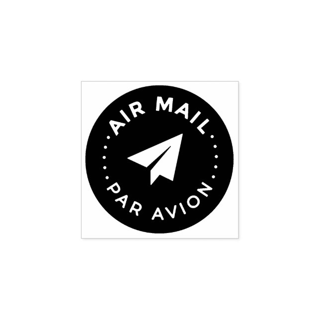Sello De Caucho AIR MAIL PAR AVION 紙飛行機 エアメールスタンプ paper airplane ラ (Impresión)