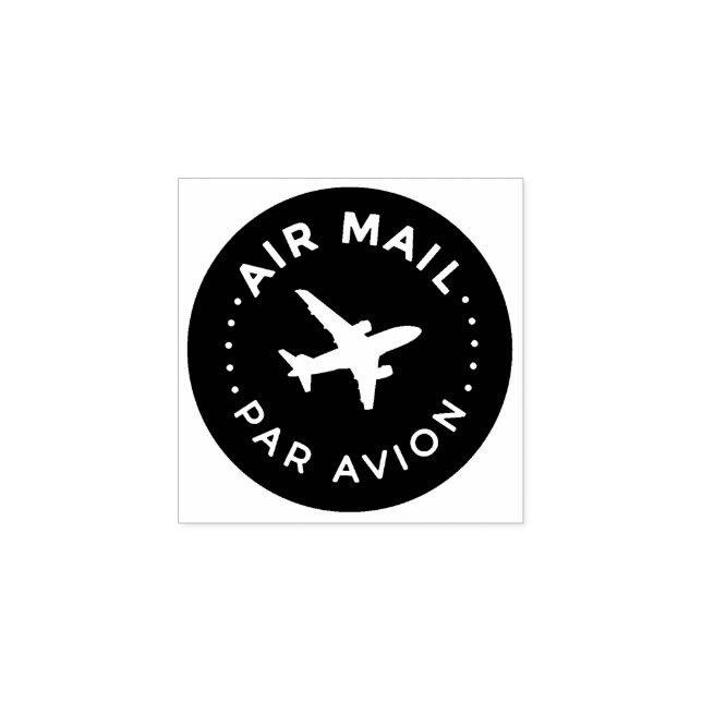 Sello De Caucho AIR MAIL PAR AVION 飛行機 エアメールスタンプ airplane ラバースタンプ (Impresión)