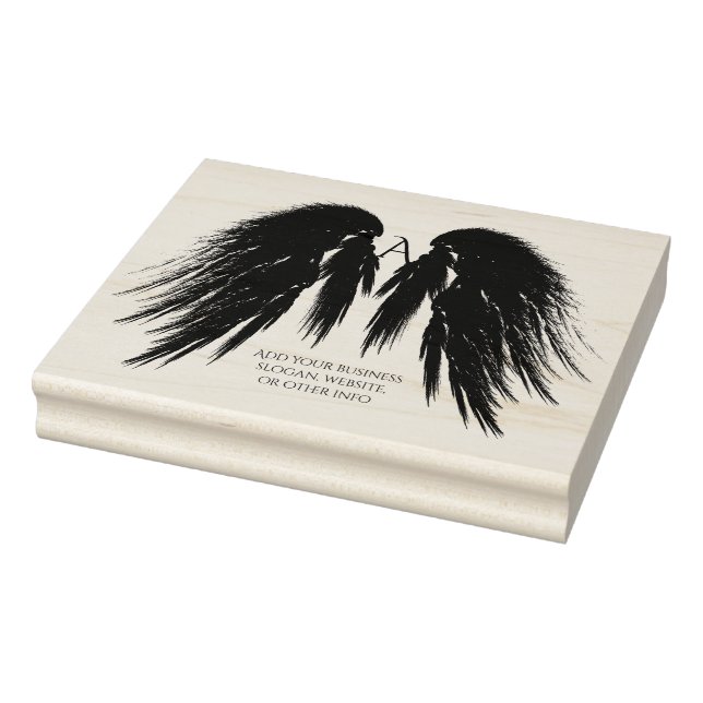 Sello De Caucho ALAS DE ÁNGEL NEGRO Monograma (Sello)