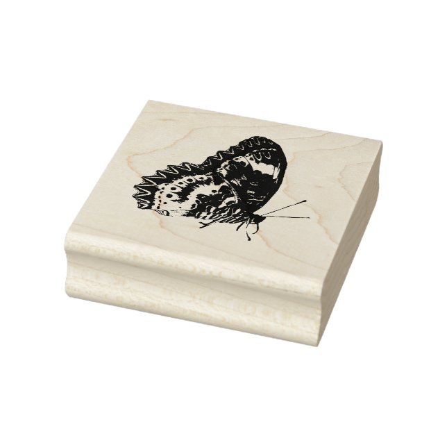 Sello De Caucho Alas de mariposa cerradas Estampilla de goma (Sello)