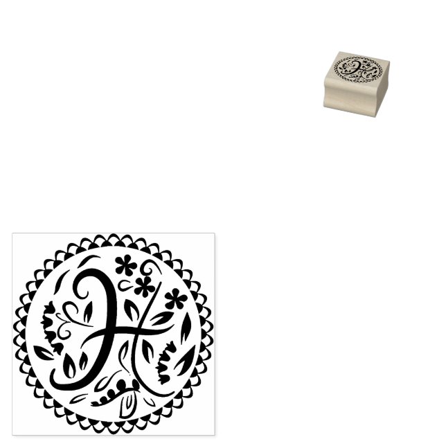 Sello De Caucho Alfabeto H (Sellado)