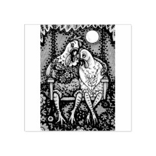 SELLO DE CAUCHO AMANTES DE ROOSTER Y HEN, PORCHE BALANZA DE GOMA