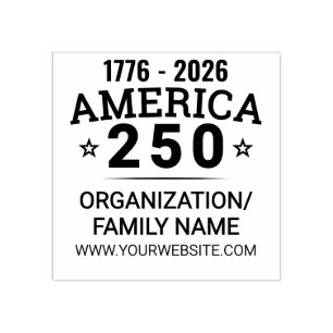 Sello De Caucho América 250 Personalizado Family Organization Busi
