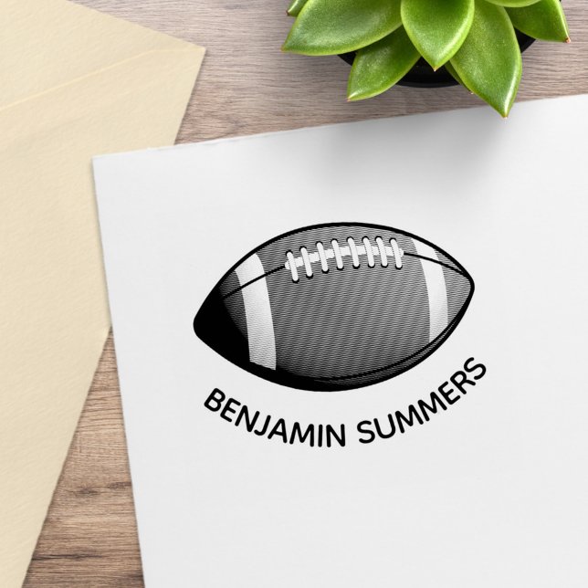 Sello De Caucho American Football Ball Custom Name (Subido por el creador)