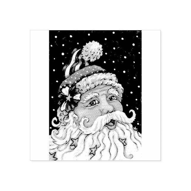 SELLO DE CAUCHO AMERICANA ST. NICHOLAS, SANTA FACE RUBBER STAMP (Impresión)