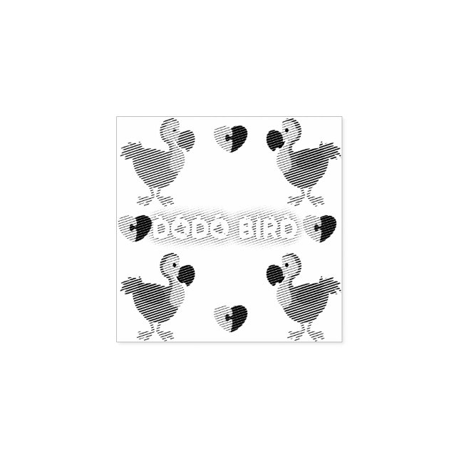 Sello De Caucho ¡Amor a los pájaros Dodo! (Impresión)