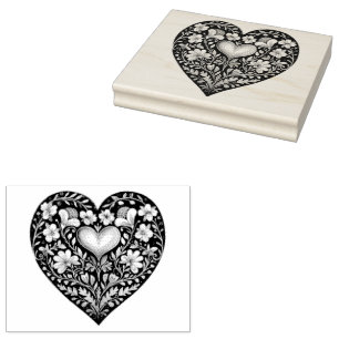 Sello De Caucho Amor caprichoso: Gouache Valentine Hearts