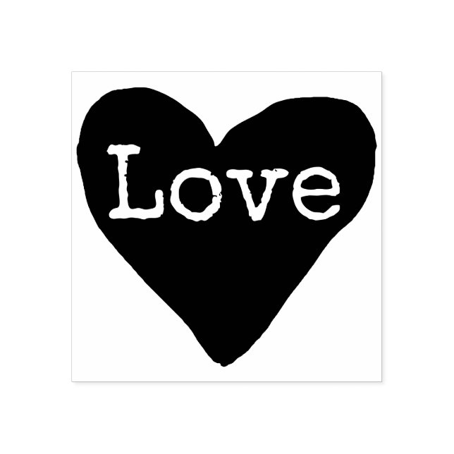 Sello De Caucho Amor cardíaco (Impresión)