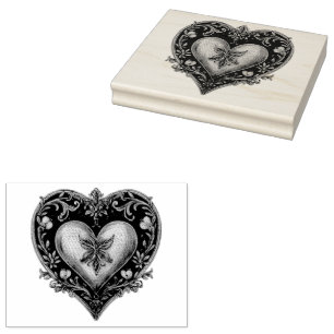 Sello De Caucho Amor Delicado: Gouache Valentine Hearts