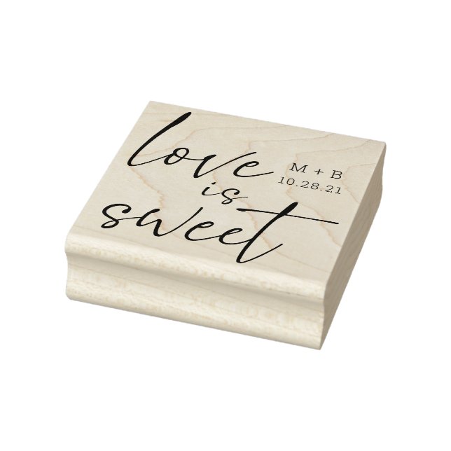 Sello De Caucho Amor es caligrafía dulce Boda Estampado de arte de (Sello)