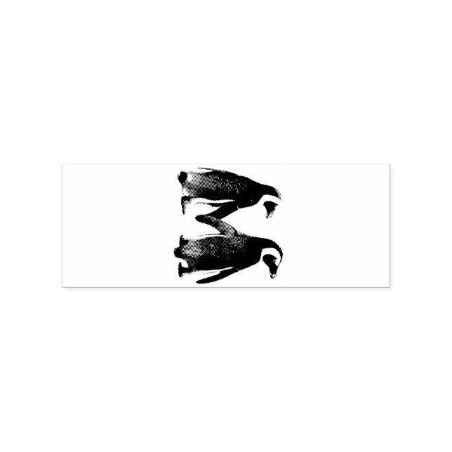 Sello De Caucho Amor Pájaros Pingüino Pareja Thunder_Cove (Impresión)