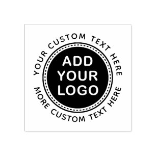 Sello De Caucho Añada su propio logotipo y texto de encargo