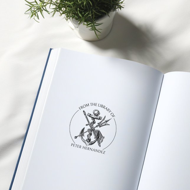 Sello De Caucho Anclaje de época de la Biblioteca del Libro Náutic (Subido por el creador)