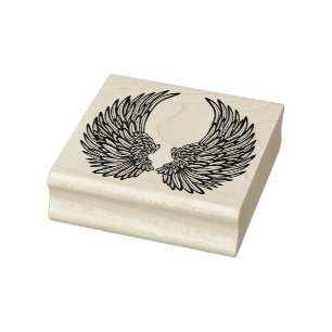 Sello De Caucho Angel Wings Rubber Stamp