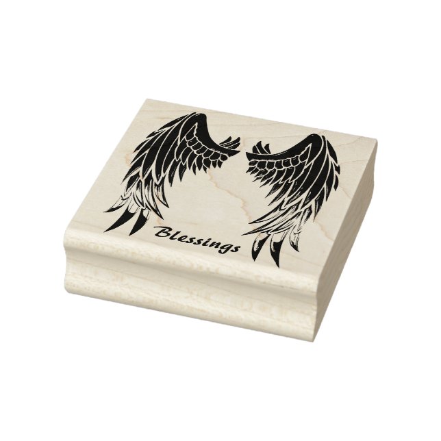 Sello De Caucho Angel Wings Rubber Stamp (Sello)