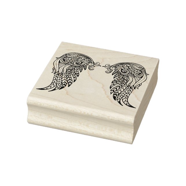Sello De Caucho Angel Wings Rubber Stamp (Sello)