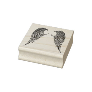 Sello De Caucho Angel Wings Rubber Stamp