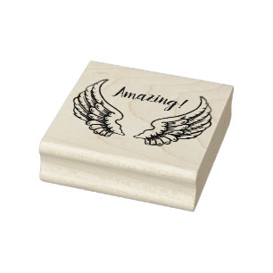 SELLO DE CAUCHO ANGEL WINGS RUBBER STAMP