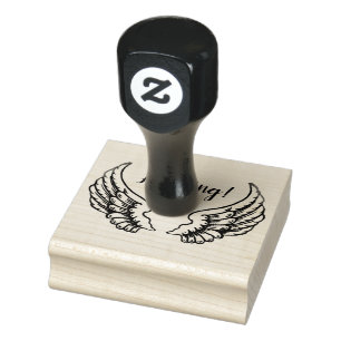 SELLO DE CAUCHO ANGEL WINGS RUBBER STAMP