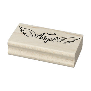 Sello De Caucho Angel Wings Rubber Stamp