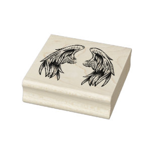 Sello De Caucho Angel Wings Rubber Stamp