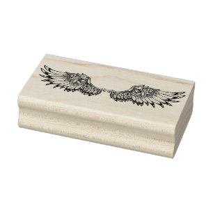 Sello De Caucho Angel Wings Rubber Stamp