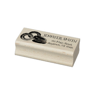 Sello De Caucho Anillo de cebolla Dirección personalizada de alime