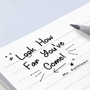 Sello De Caucho Ánimo Mira Hasta Dónde Has Llegado Profesor