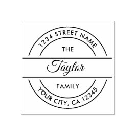 Sello De Caucho Apellido | Crear su propia dirección de retorno de