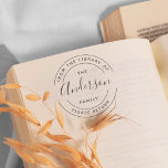 Sello De Caucho Apellido | Crear su propio libro de biblioteca red<br><div class="desc">Sencillo, limpio y moderno sello de diseño para sus libros personales de biblioteca. Fácil de personalizar con el nombre de su familia. Un gran regalo para cualquier amante de los libros. La tipografía comprende una moderna tipografía sans serif en arcos elegantes. El nombre de su familia aparece en el lugar...</div>