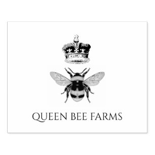 Sello De Caucho Apiary Bee And Crown