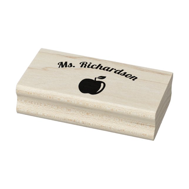 Sello De Caucho Apple docente personalizado (Sello)