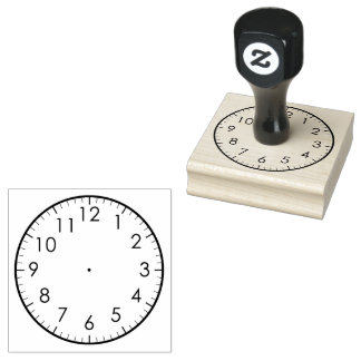 Sello De Caucho Aprenda a contar la hora de los niños con reloj an