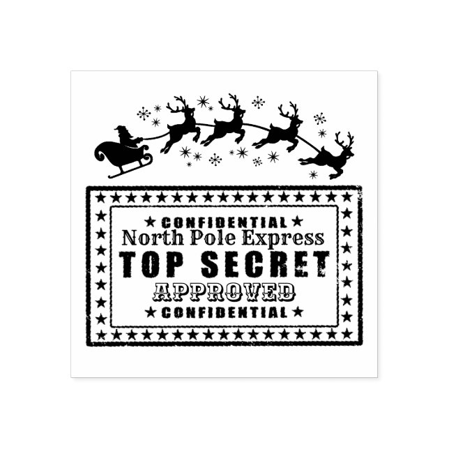 Sello De Caucho Aprobación del retén de Santa Clause del Polo Nort (Impresión)