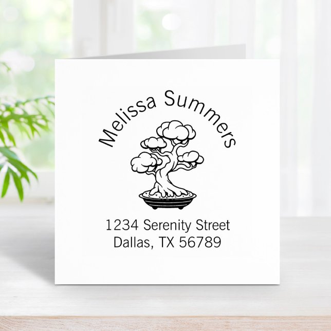 Sello De Caucho Árbol bonsai japonés en dirección de arco de traic (Subido por el creador)