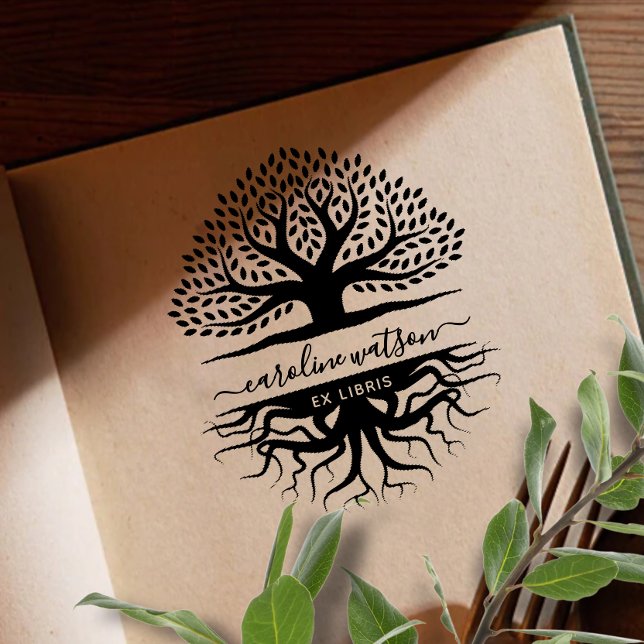 Sello De Caucho Árbol de la vida Ex libris (Subido por el creador)