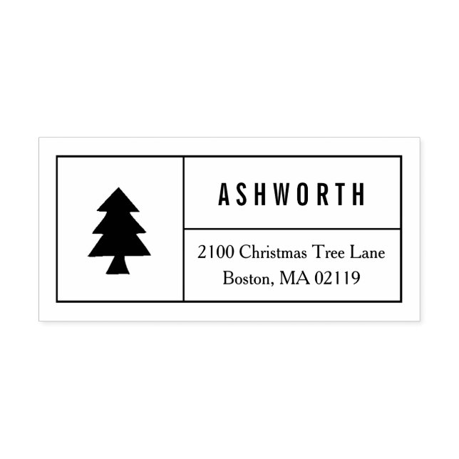 Sello De Caucho Árbol de Navidad (Impresión)