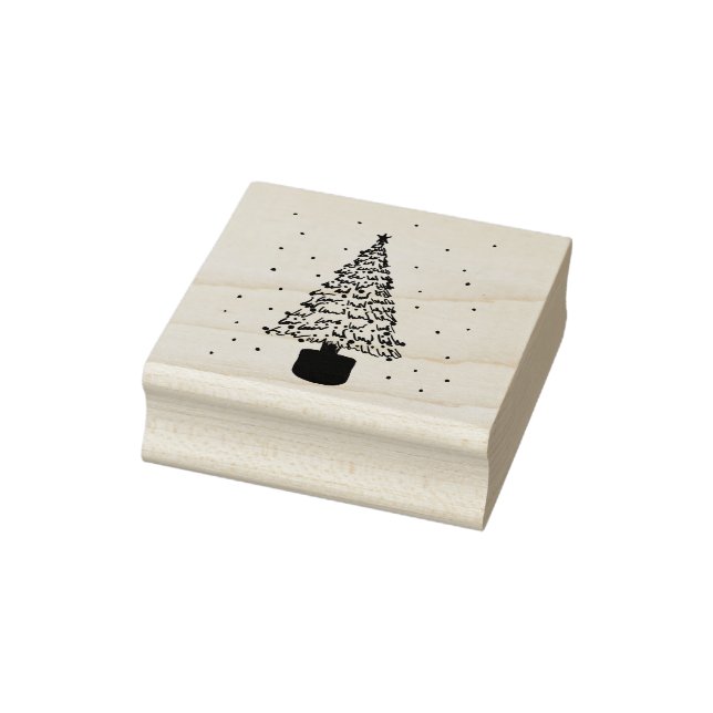 Sello De Caucho Árbol de Navidad moderno (Sello)