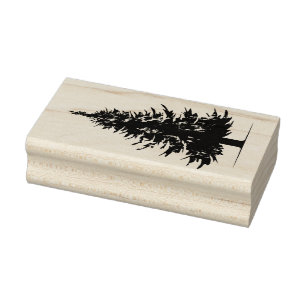 Sello De Caucho Árbol de pinos, árbol de siempre, árbol de Navidad