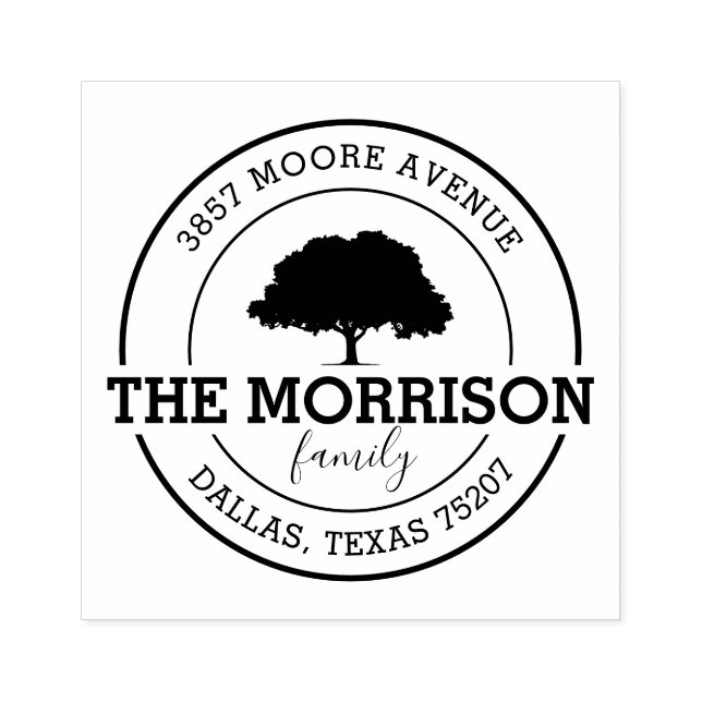 Sello De Caucho Árbol genealógico personalizado | Nombre, direcció (Impresión)