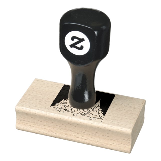 Sello De Caucho Árboles de Navidad de papel de aluminio (Sello)