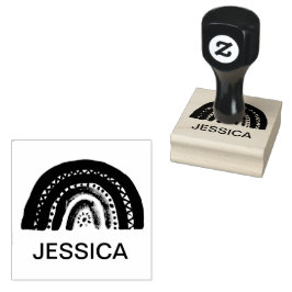 Sello De Caucho Arcoiris Cute Niños Acuarela Moderna