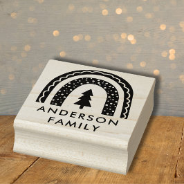 Sello De Caucho Arcoiris navidades