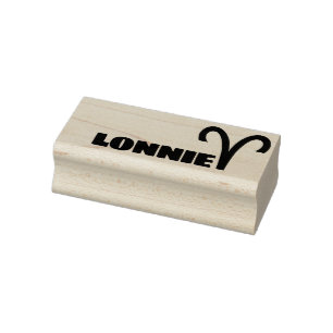 Sello De Caucho Aries Zodiac Rótulo Guay Nombre personalizado Text