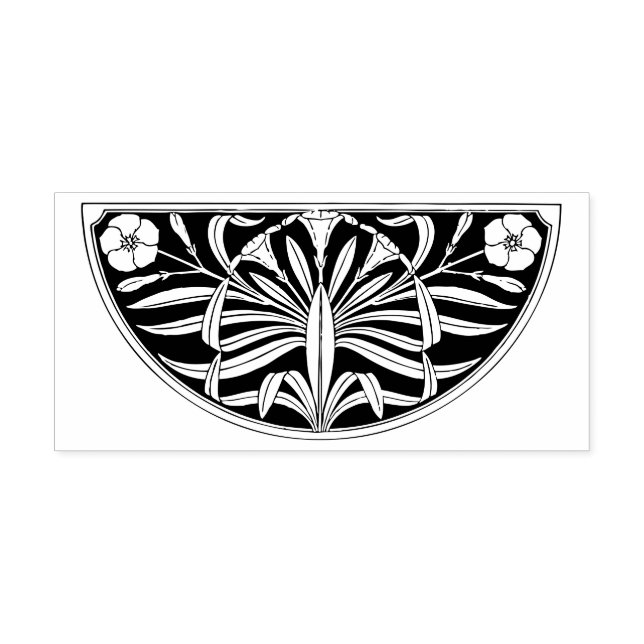 Sello De Caucho Art Nouveau (Impresión)