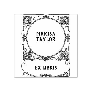 Sello De Caucho Art nouveau frame ex libris