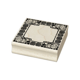 Sello De Caucho Art Nouveau Rose Border Rubber Stamp