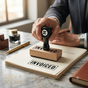 Sello De Caucho Arte de madera con etiqueta personalizada FACTURAD