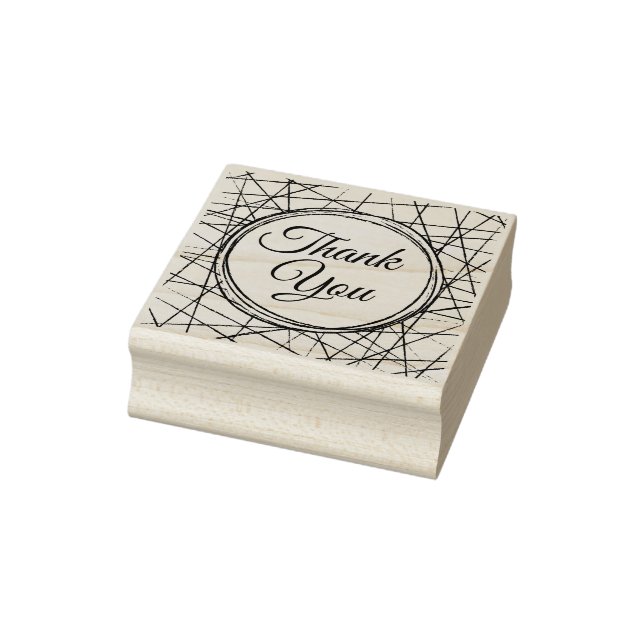 Sello De Caucho Arte de marco geométrico moderno dibujado a mano g (Sello)