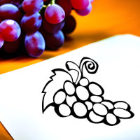 Arte de Racimos de Uvas para Libros para Colorear 